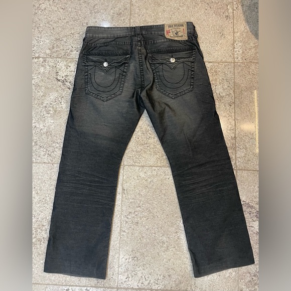 True Religion Jeans Ricky Mens Black Corduroy36